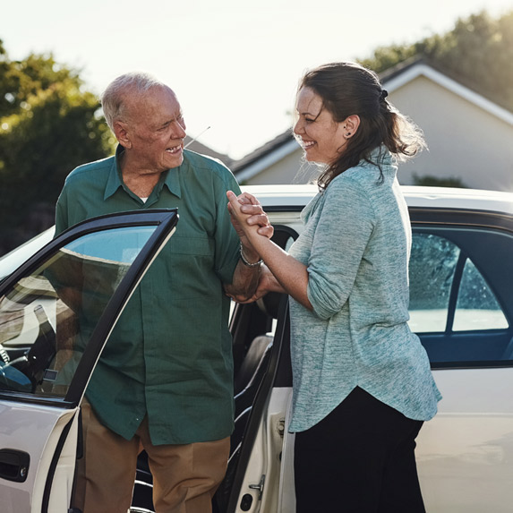 Aide à domicile : promenade